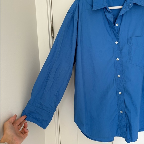 H&M Women's Oversized Button Down Shirt Sz L - Picture 4 of 7